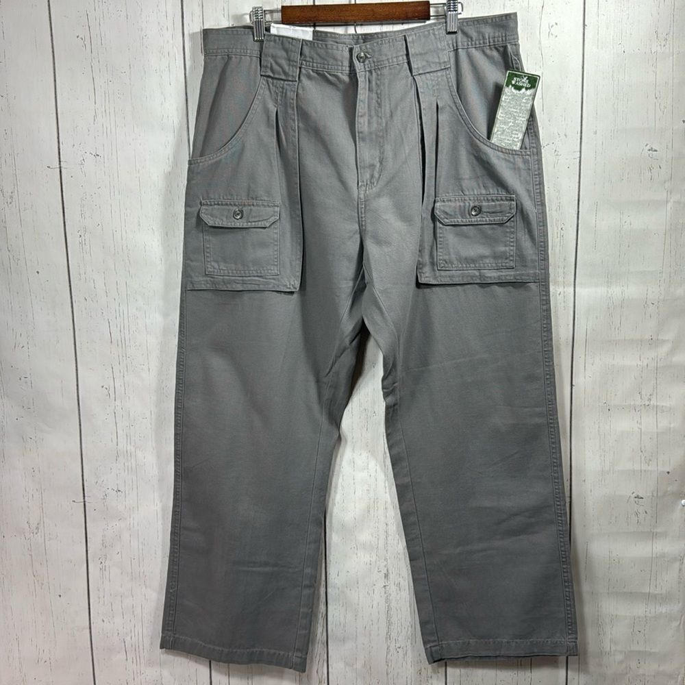 Red Head Mens Gray Cargo Cotton Stone Washed Outdoor Casual 40x30 Pants